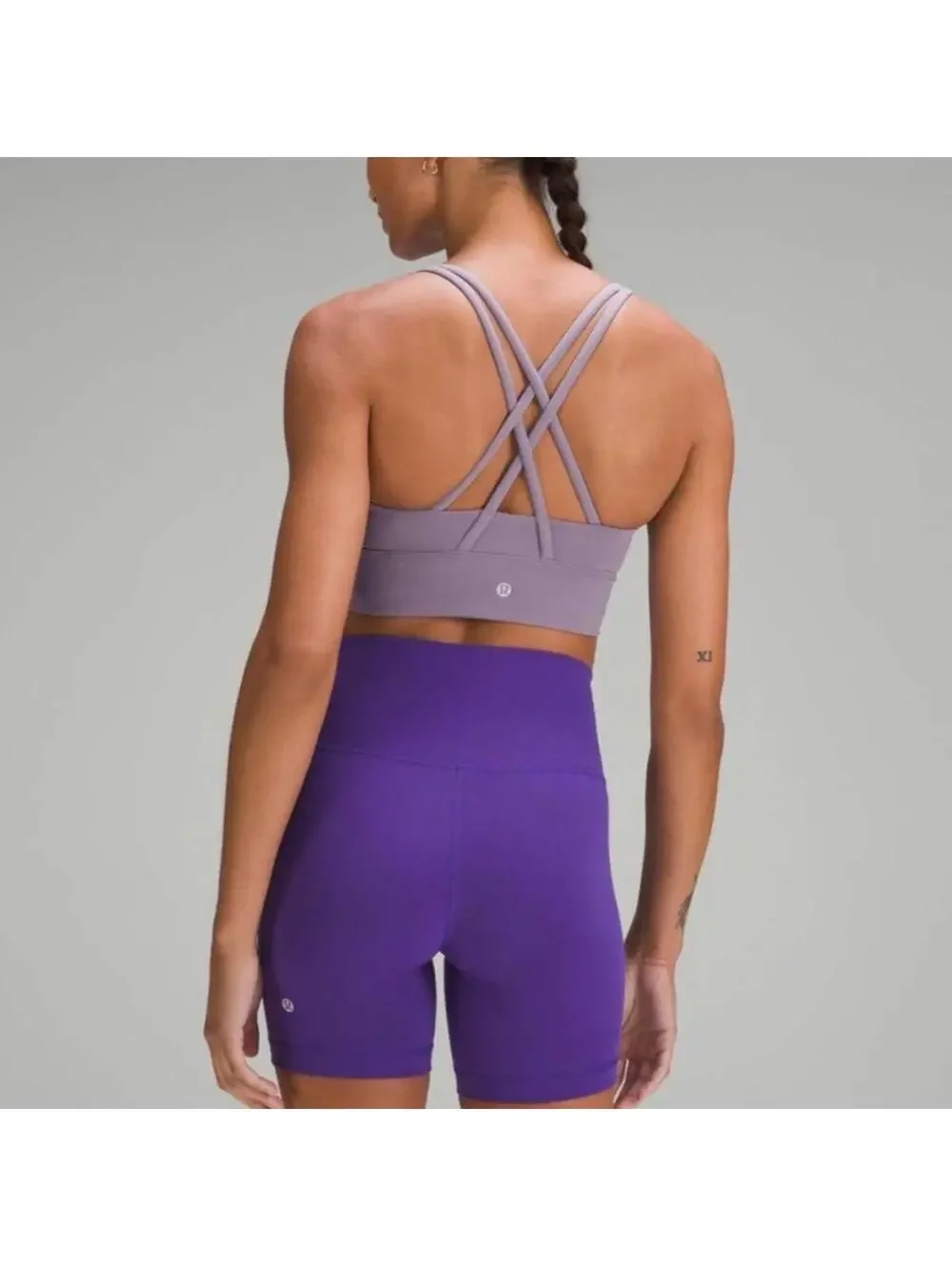 Lululemon Energy Longline Bra purple ash size 4 sports bra athleisure yoga gym